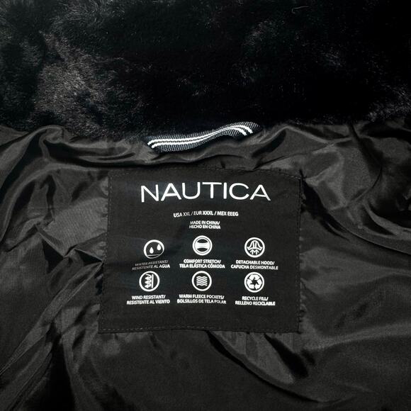 Nautica Black Quilted Puffer Jacket | Women’s XXL | Hooded, Warm & Cozy - Picture 7 of 10